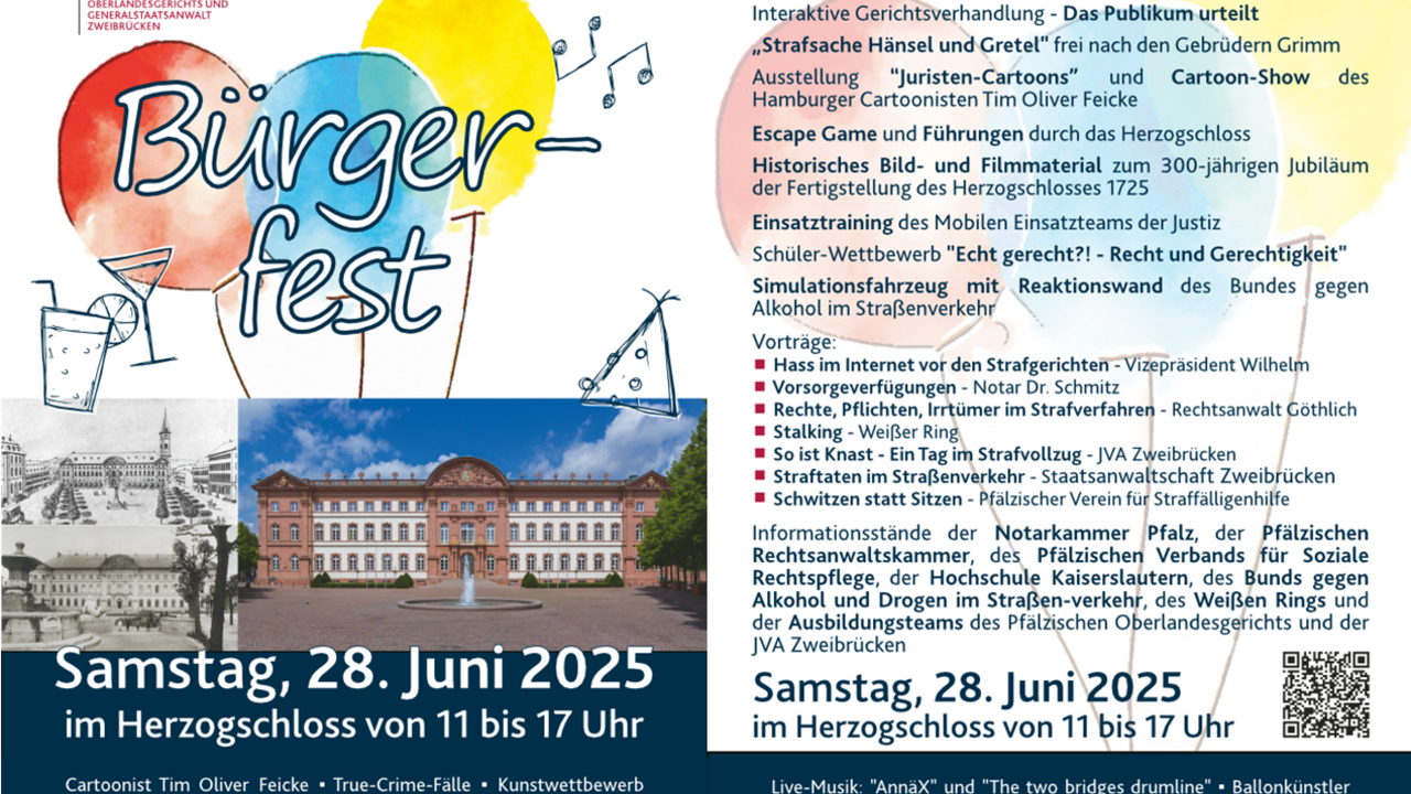 Flyer zum Bürgerfest und geplantes Programm